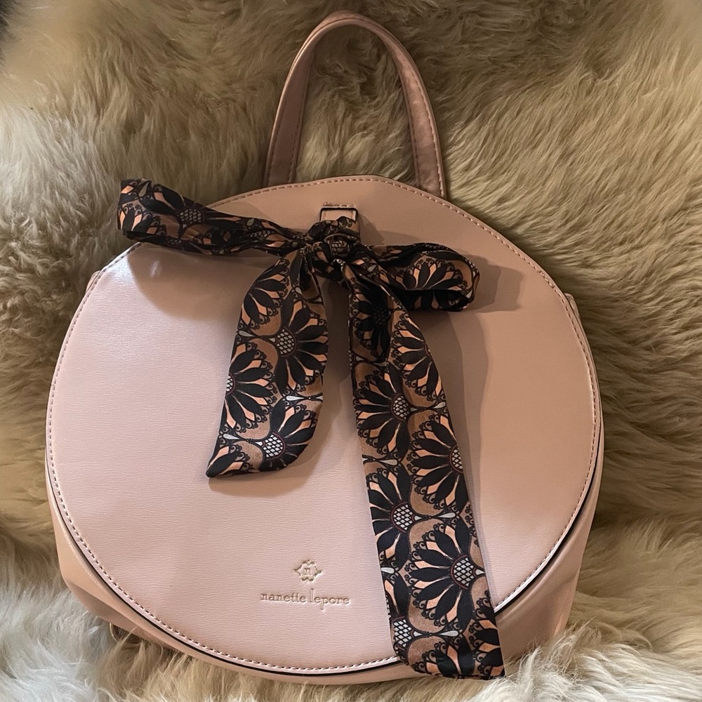 Nanette Lepore Blush Round Shoulder Bag with Scarf